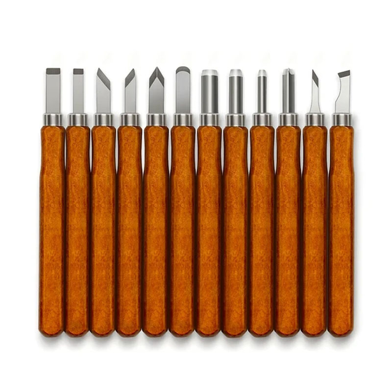 12 Teile/satz Holz Carving Meißel Messer Werkzeuge Holzbearbeitung Stichel einstellen Kohlenstoff Stahl Holz Carving Werkzeuge Gravur Messer Bausatz Hand Werkzeuge: Ursprünglich Titel