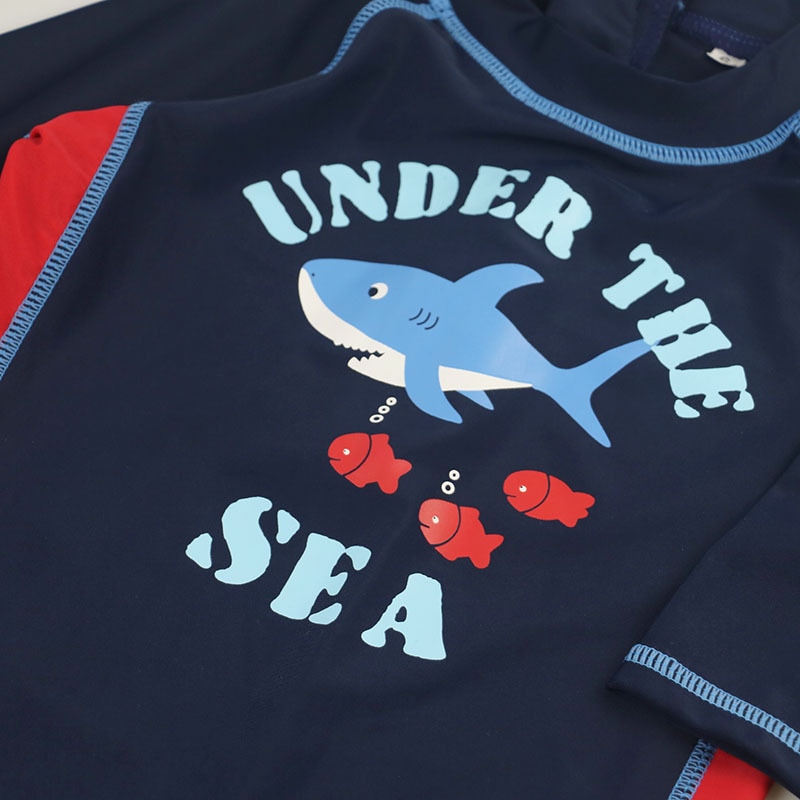 Boys Swimwear Infant Toddler Summer Newborn Baby Boy One Piece Zipper Sunscreen Quick-dry Beach Rash Guards Swimwear+Hat