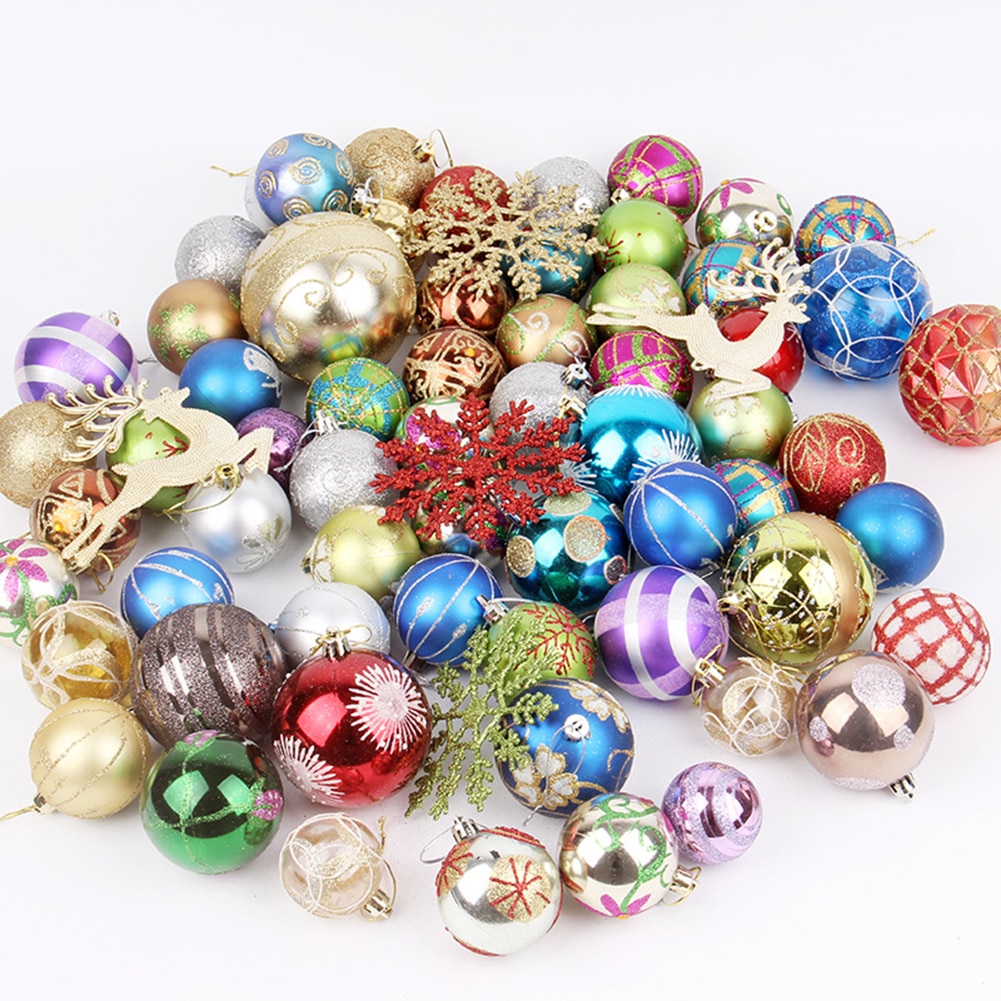 Shatterproof Christmas Ball Baubles Set Xmas Tree Hanging Decoration Pendant for Home Supplies Year