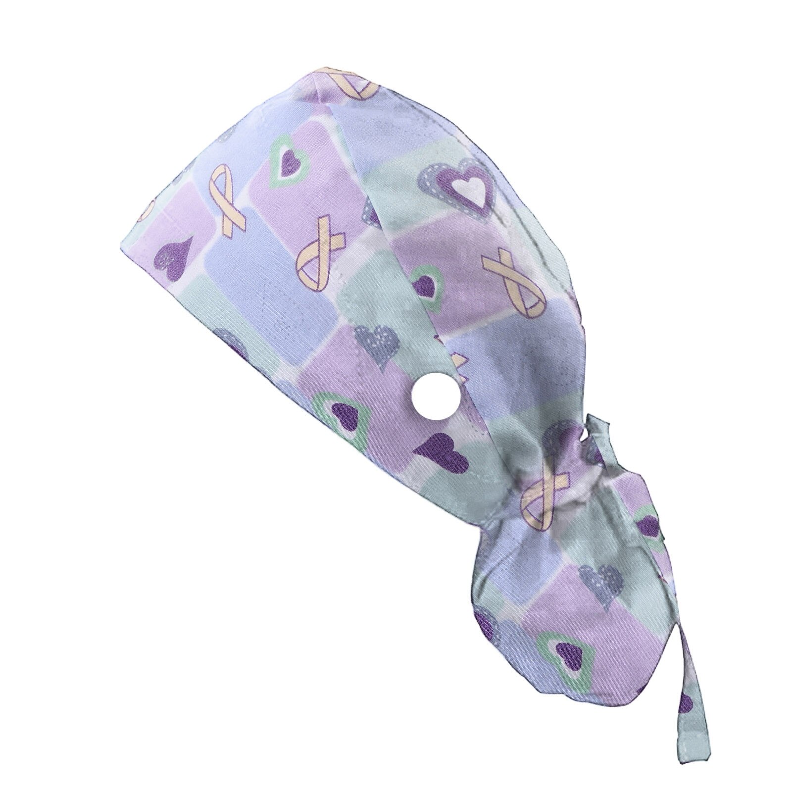 Pattern Scrub Cap Printing Working Hat Buttons Bouffant Hat Sweatband Women Men Beautician Dust Proof Cooking Chef Caps