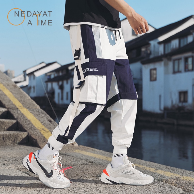 Heren cargo harembroek met meerdere zakken hiphop casual heren trainingsbroek joggingbroeken broeken harajuku hipster streetwear broeken