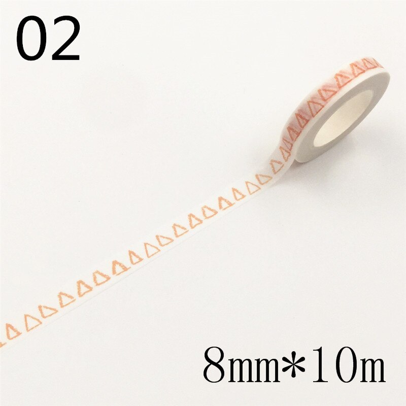 Basic pattern Decorative Adhesive Tape Masking Washi Tape DIY Scrapbooking Sticker Label School Office Supply: 02