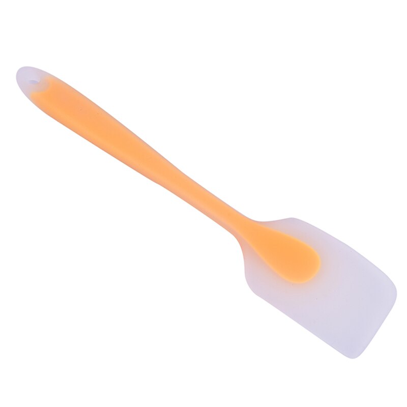 Silicone Cake Cream Butter Spatula Mixing Batter Scraper Brush Baking Cook Tool: yellow