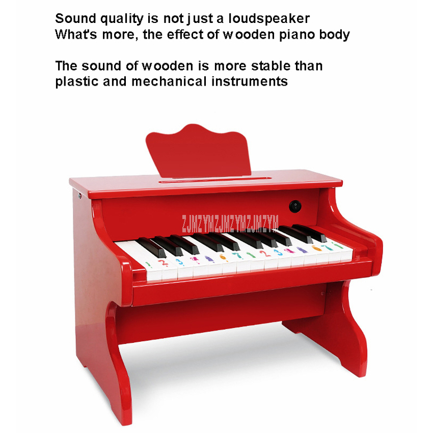 1-5 jahre alt Baby Mini 25 Schlüssel Holz Klavier Spielzeug freundlicher Holz Tastatur Klavier freundlicher Kleine Akustische Musical Instrument Spielzeug