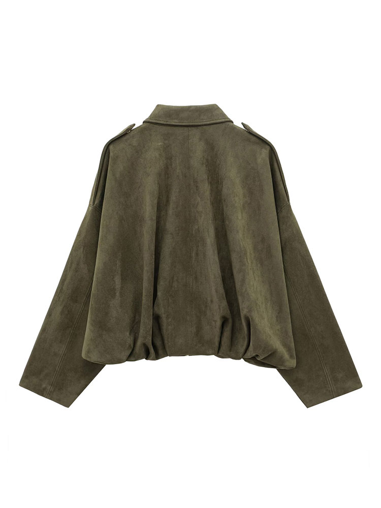 NLZGMSJ Lente dames casual stijl korte jas jas rits lange mouwen jassen voor dames elegante bovenkleding