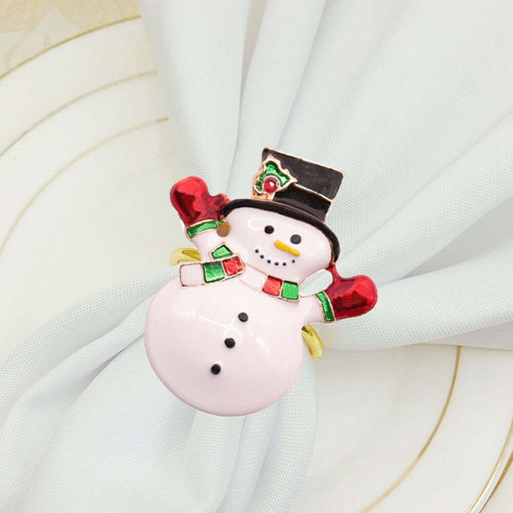 Metall Serviette Ringe Weihnachten Baum Elch Santa Glocke Kranz Halter Umarmt für Servietten Hochzeit Weihnachten Dekoration für Haus Tisch: 2