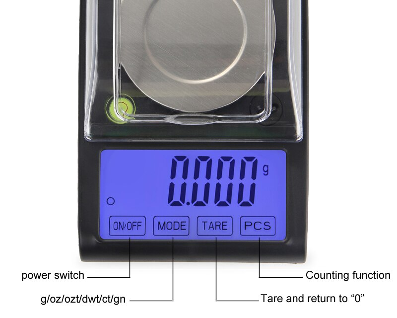 High Precision 50g 0.001g Laboratory Balance LCD Digital Milligram jewelry Diamond Gold Lab Scale Electronic Gram Counting 0.001