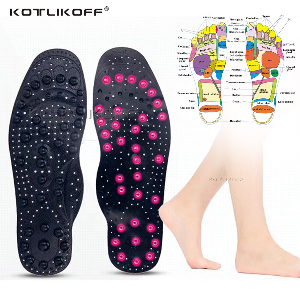 Plantillas de terapia magnética, mejora mejorada, 68 imanes, almohadillas de acupresión para zapatos, masaje adelgazante, Unisex