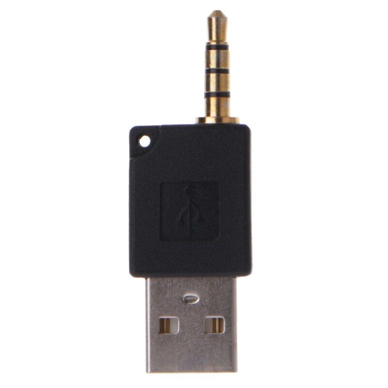 Adaptador auxiliar aux macho 3.5mm para usb 2.0 para apple ipod shuffle 2ª mp3