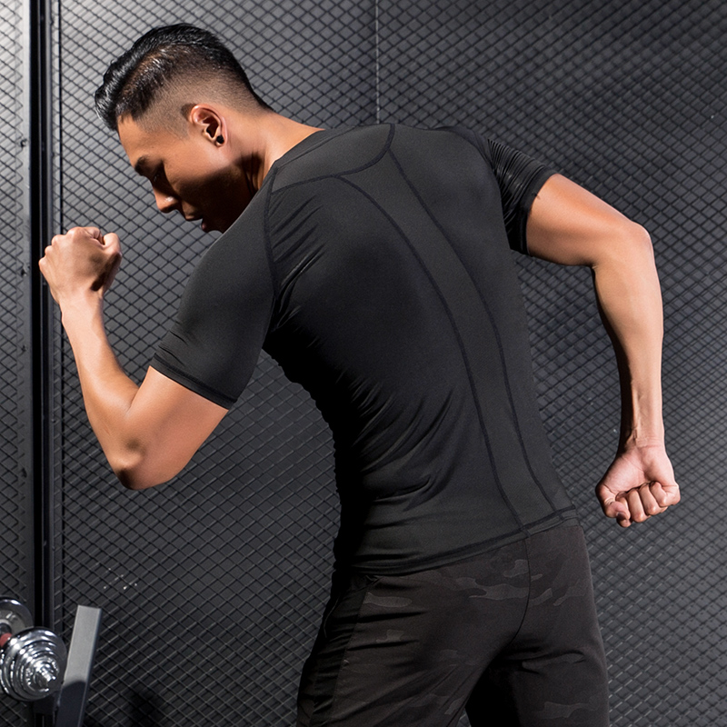 FANNAI Compression T-shirt Men Sports Running Training CrossFit Quick Drying Elastic Gym Clothing Exercise Sportswear Rashguard