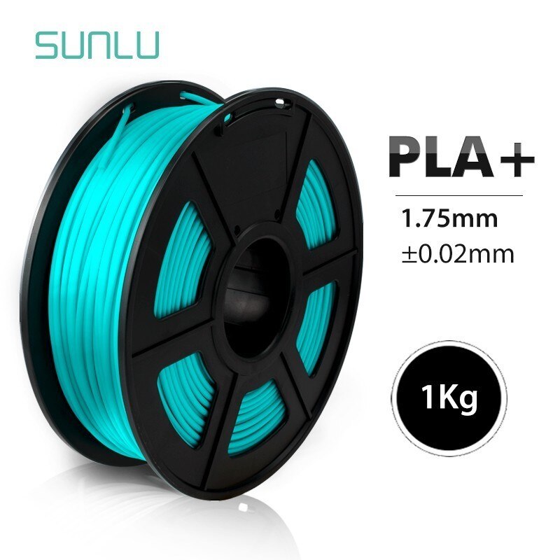 3D Printer Gloeidraad 1.75 Mm Pla + 1Kg/2.2LBS Met Spool Pla Plus Fdm Printer Filament Afbreekbaar Extruder verbruiksartikelen: PLA PLUS-CYAN