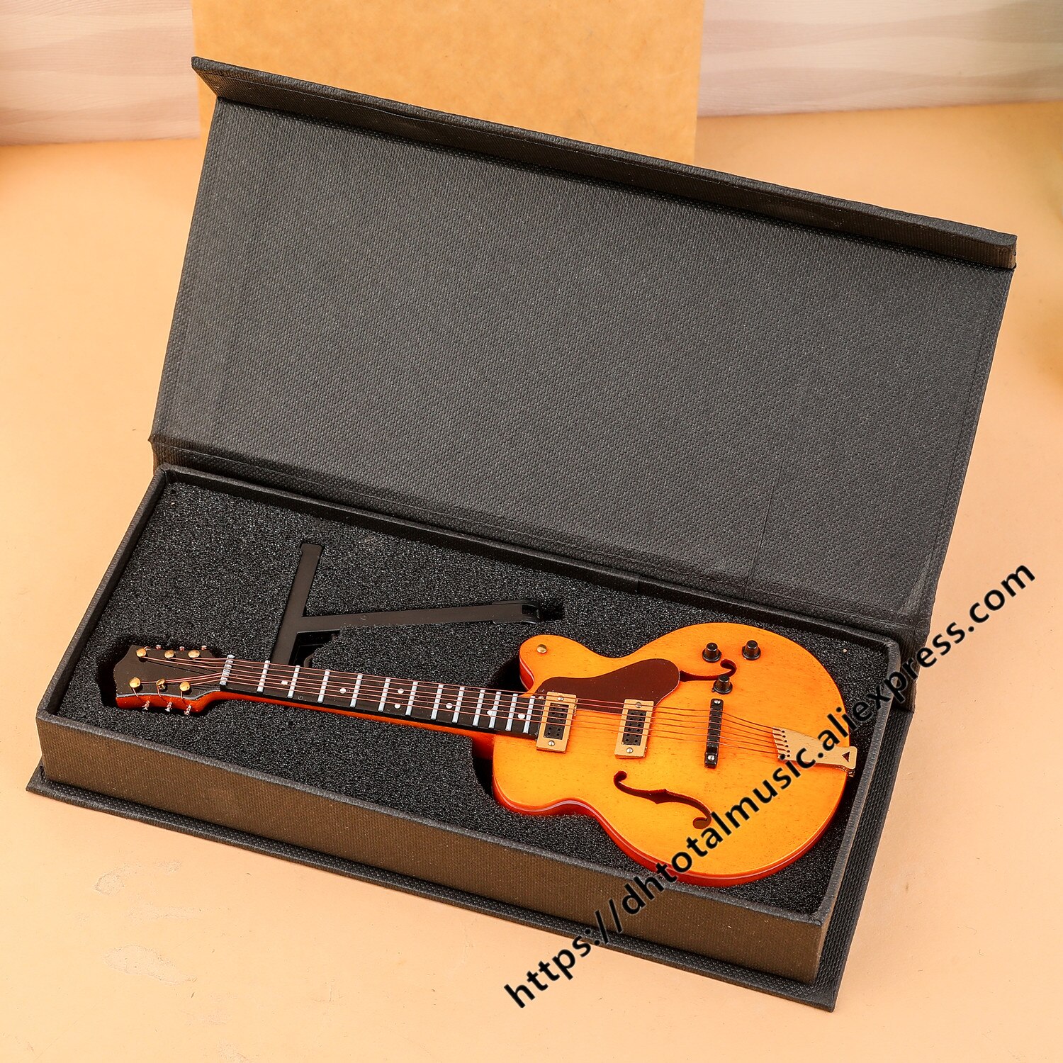 Mini Gitarre Miniatur Modell Elektrische Gitarre Modell Miniatur Holz Mini Musical Instrument Modell Sammlung