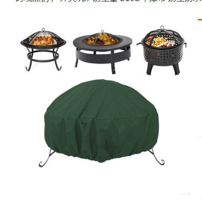 2 kokoa vedenpitävä patio palo kuopan kansi uv suoja grilli bbq suoja ulkotarha piha pyöreä katos huonekalut kattaa: Vihreä / 122 x 46cm