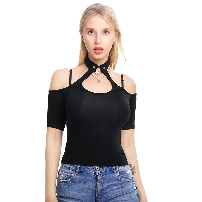 Zomer Vrouwen T-shirt Casual Sexy Off Schouder Tee Shirts Korte Mouwen Flexibele Vrouwen Tops Tees Sexy Kleding: M