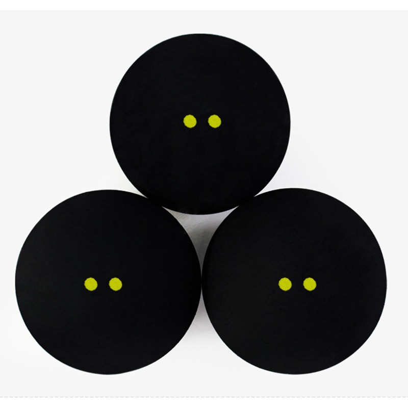 Squash Ball Two-Yellow Dots Low Speed Sports Rubber Balls Player Competition Squash Eco-Friendly And Sturdy