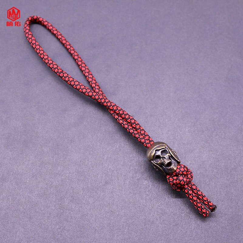 1PC Retro Brass Copper Knife Beads Paracord Beads Devil White Copper Lanyard Pendants Accessories: Red