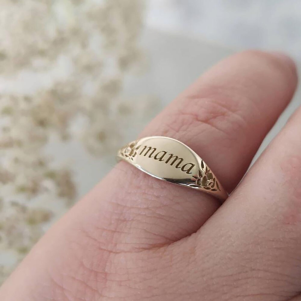 Mama Ringe für Mutter Tag Einfache Schriftzug Erklärung Ring Frau Finger Schmuck Mutter und Kinder Ringe Mom