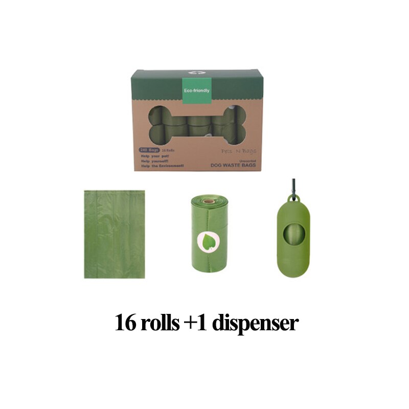 Portable Dog Poop Bag With Dispenser Biodegradable Garbage Bags Outdoor Walking Carrier Waste Bags Dispenser For Dogs Pet Suppli: A