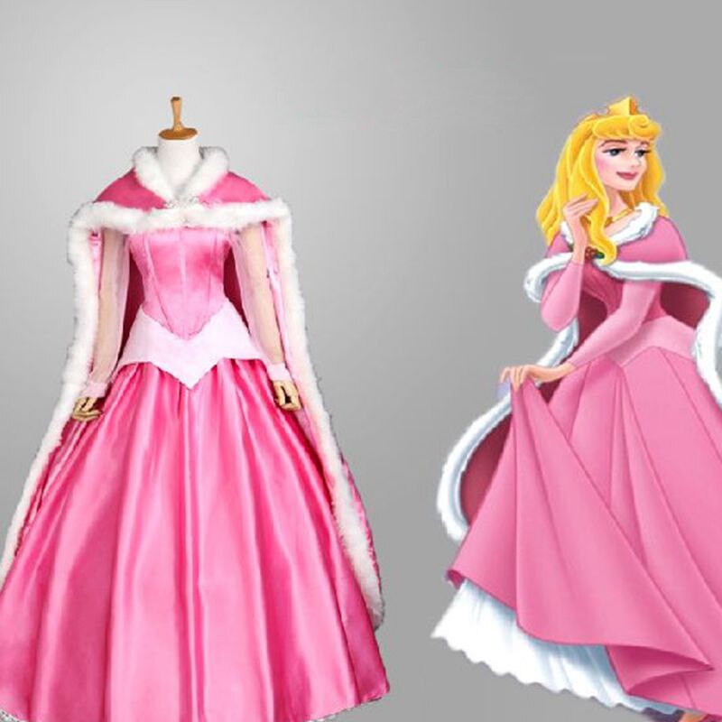 Sprookjes van grimm doornroosje prinses aankleden dames kostuums feest roze jurk xxs-xxl luxe set