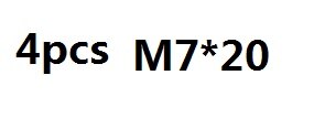 5g/Ud. Perno ultraligero de titanio Ti M7 20 M7 * 20 M7x20 tornillo ligero para tubo de cabeza Birdy para tornillo para manillar Brompton: 4pcs m7x20