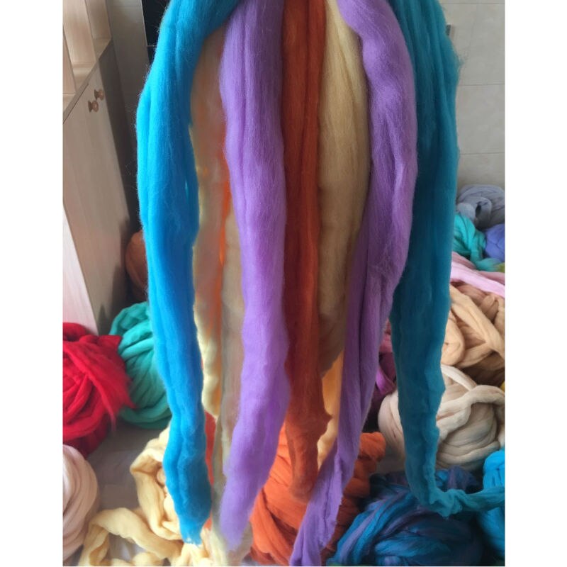 WFPFBEC 70 s Australië GEKAMD 100% WOL fiber merino diy wol voor neddles vilten 50g 100g 200g 300g 500g NR 32