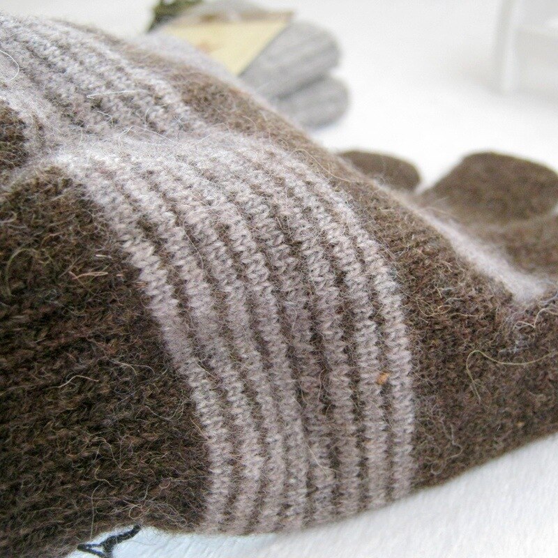 invierno de los hombres guantes grueso de punto guantes de hombre de despojado de Guabtes larga Luva estudiante guante calentador de la mano