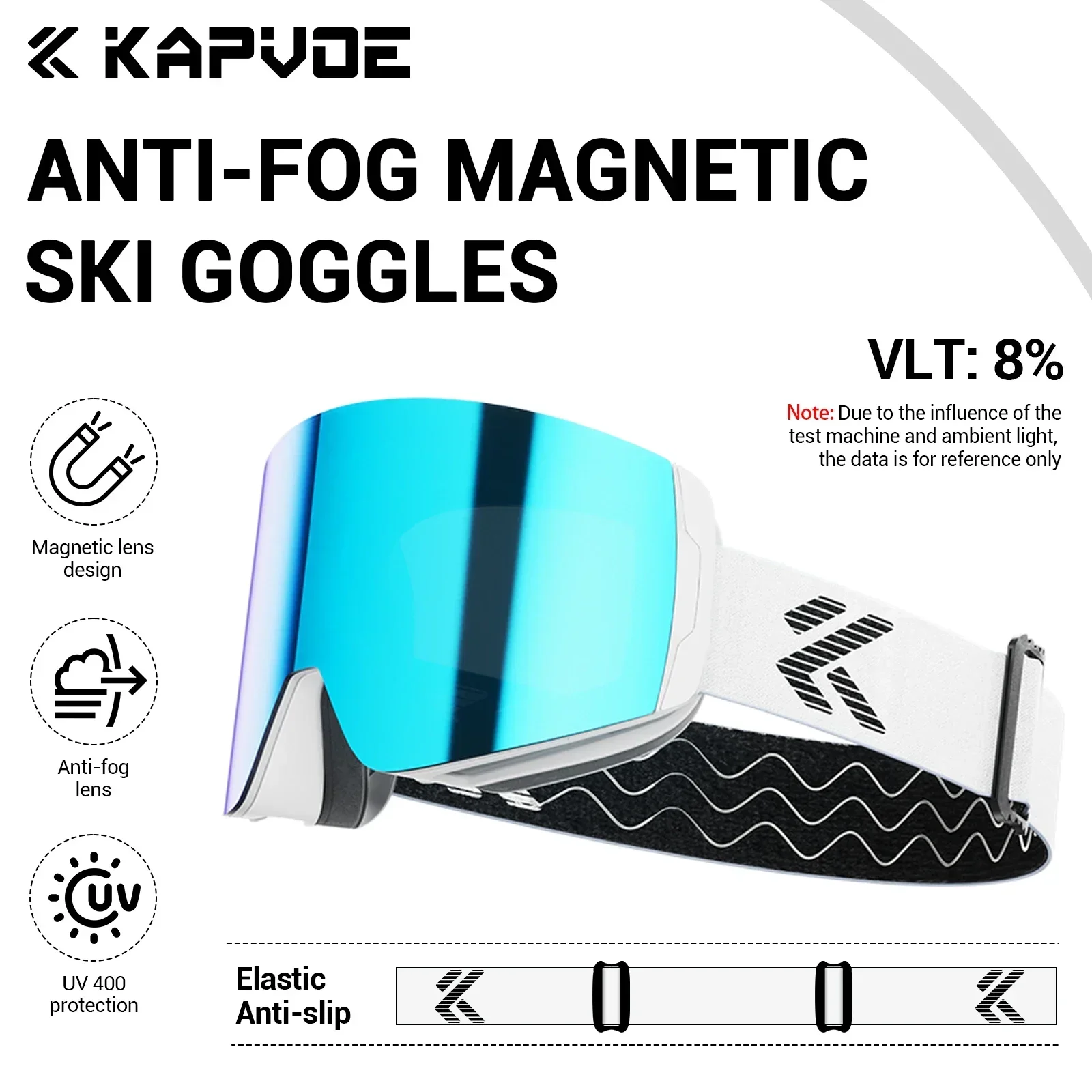 KAPVOE Occhiali da sci fotocromatici Doppi strati Lenti anti-appannamento UV400 Occhiali da sci sport invernali Sci Snowboard Uomo Donna Neve Nuovo: Arancione