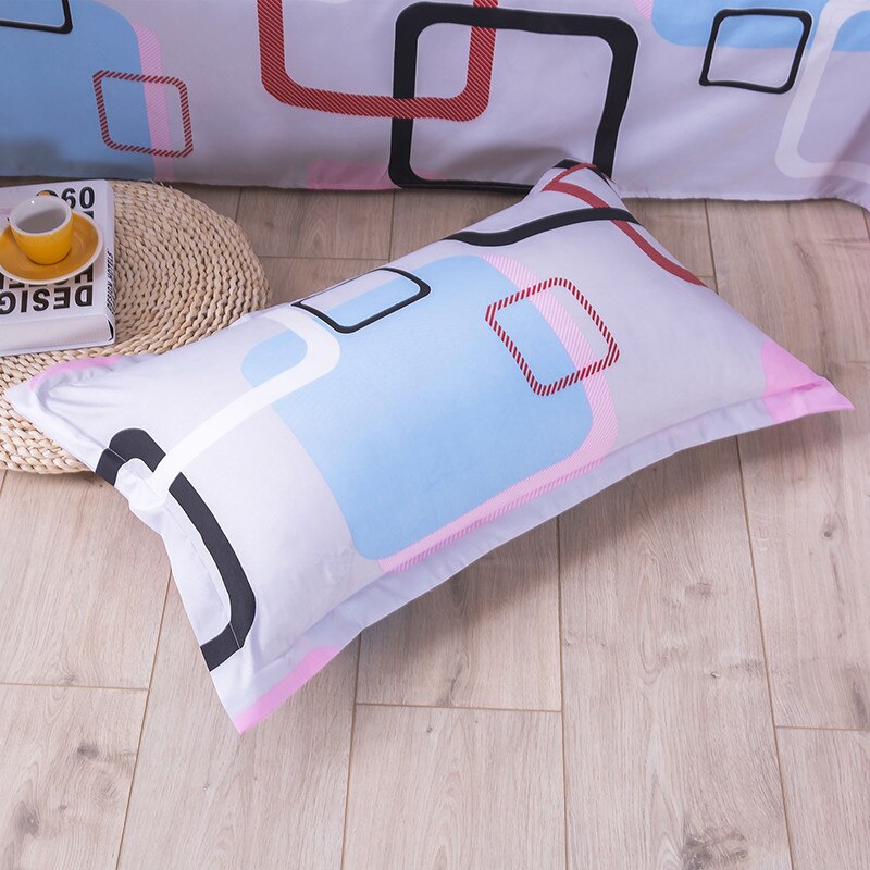 1 Piece Colorful Triangle Print Pillow Case 100% Polyester Geometric Pillowcase Children Adults Bedroom Use 48cm*74cm XF340-18