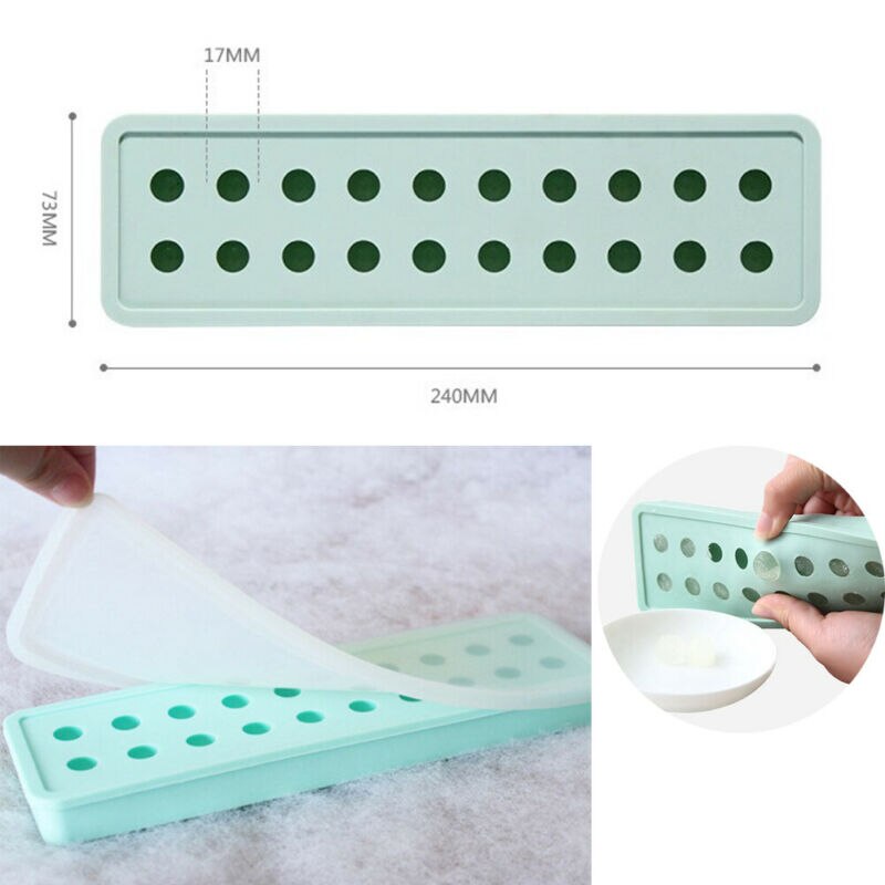 Silicone Sphere Ice Cube Ball Mold Round Chocolate Maker Whiskey Cocktails Bar 20 Silicon Tray