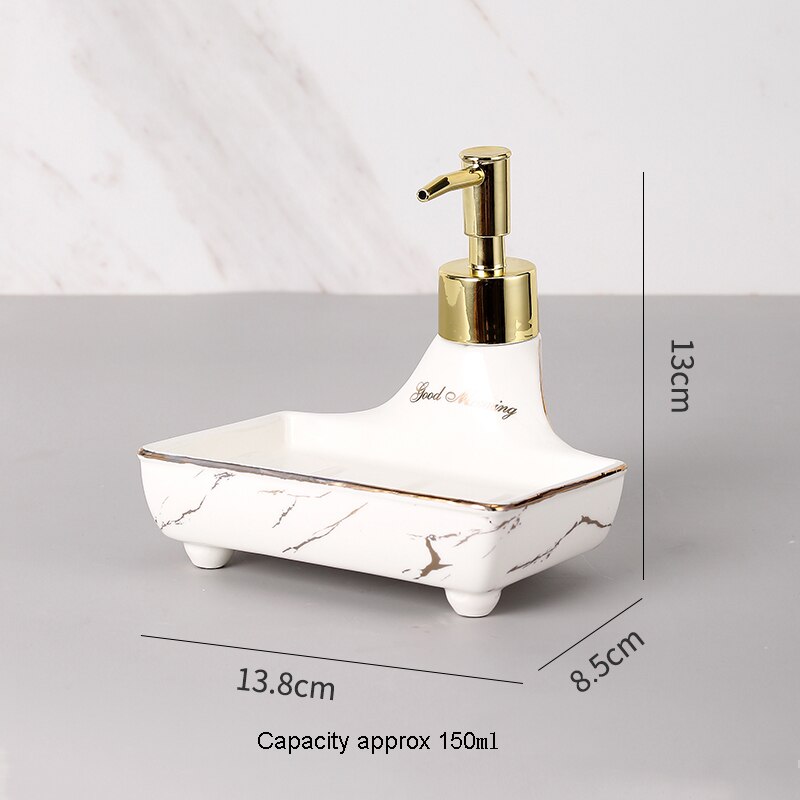 Ceramic Shampoo Bottle Modern Bathroom Soap Dispenser Set Household Dual Purpose Squeeze Bottled Daily Necessities: A4 150ml