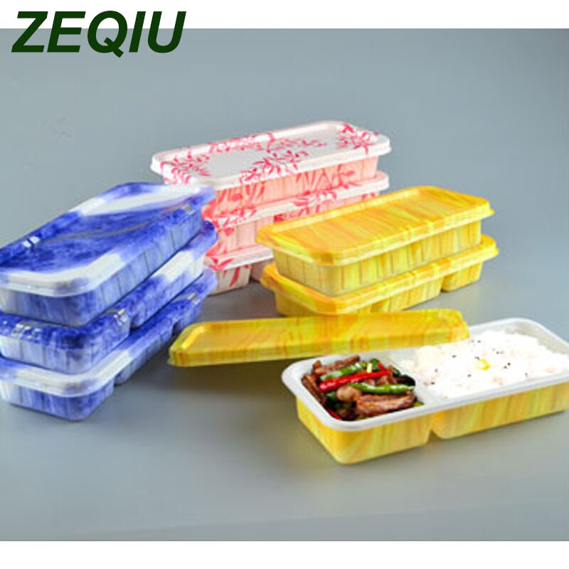 Wegwerp Lunchbox 600Ml Magnetron Verwarming Snack Dessert Cookies Sushi Gebakken Rijst Takeaway Container.