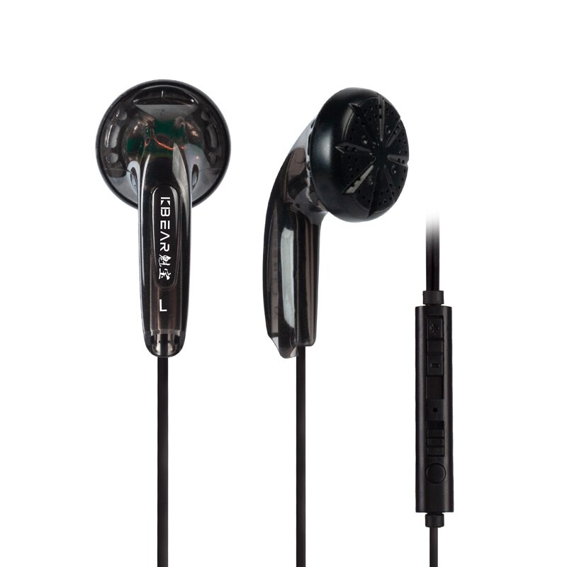 KBEAR-auricular Stellar con controlador dinámico, 15,4mm, japonés, PPS, auricular de graves música de DJ: Clear Black with mic