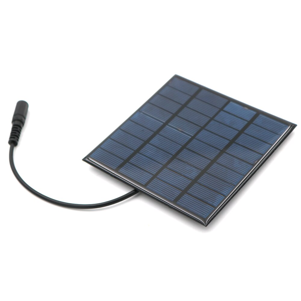 Panel Solar transparente de 10W/5W/3W/2W y 9V, módulo de celda Mono de 7,4 V, 6,4 V, 26650, 18650, 3,2 V y 3,7 V, conector de batería DC 5,5*2,1