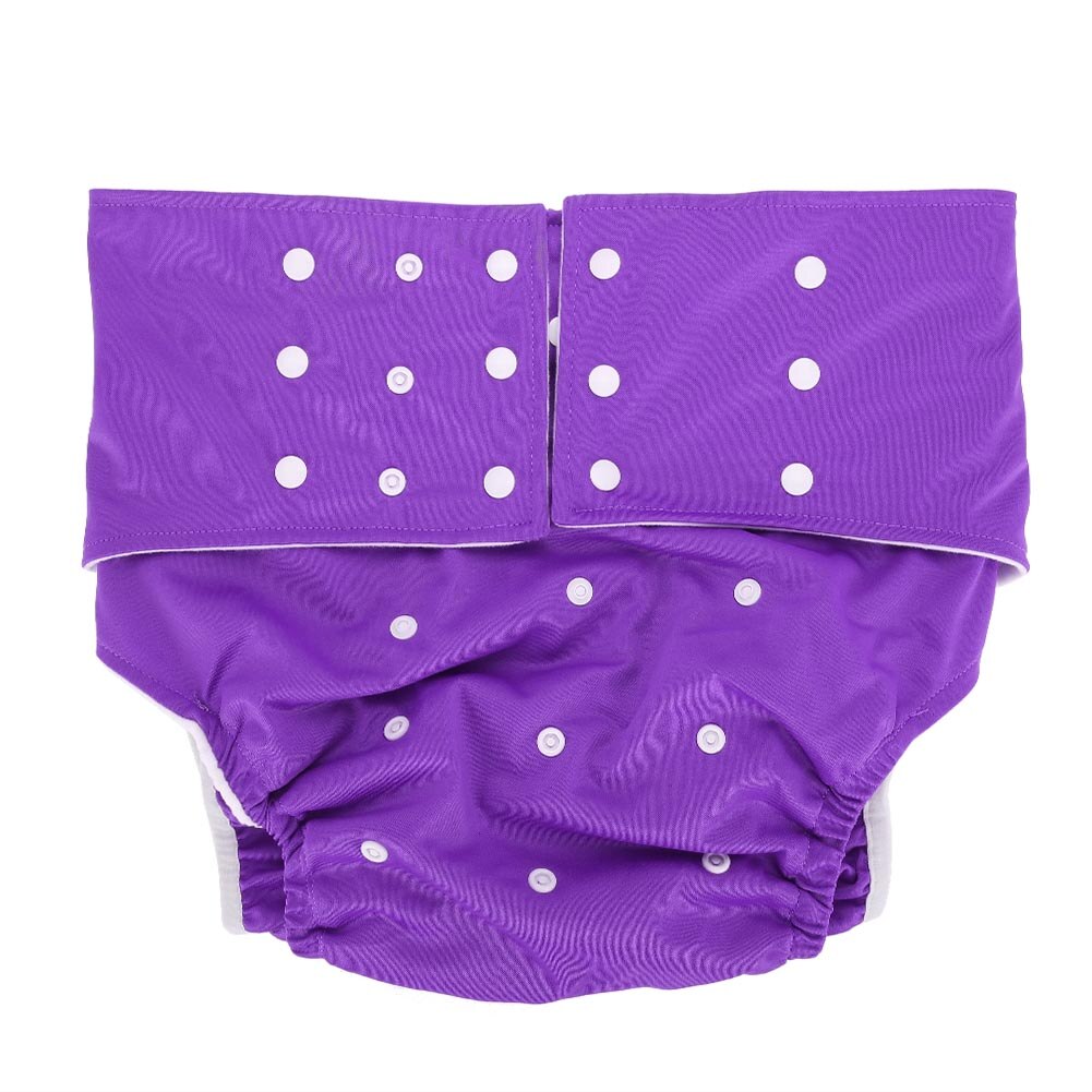 Adult Diapers Waterproof Washable Reusable Elderly Cloth Diapers Pocket Nappies Reusable Diaper Pants For Men & Women: Purple