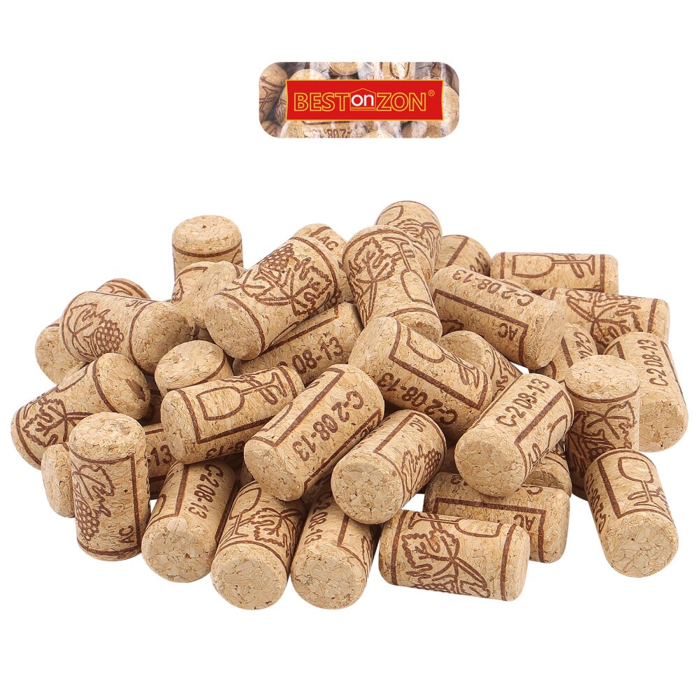 Bestonzon 100Pcs Natuurlijke Kurken Natuurlijke Kurk Craft Vervanging Kurken Afsluitdeksel Voor En Bier