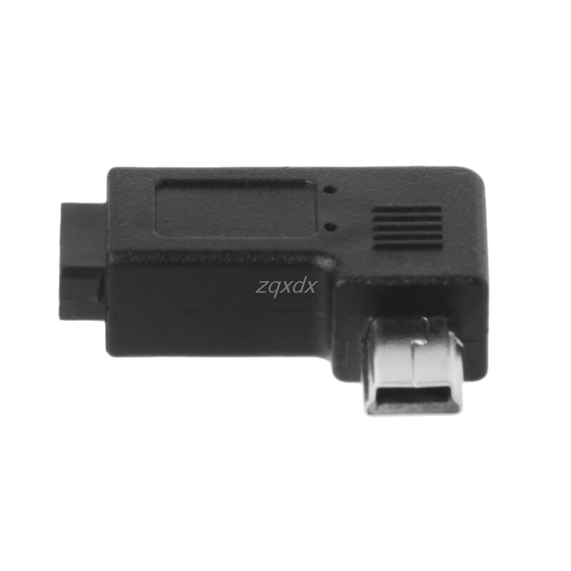 USB Micro 5Pin Female to Mini 5Pin Male 90 Degree Angle Left / Right Adapter Converter Whosale