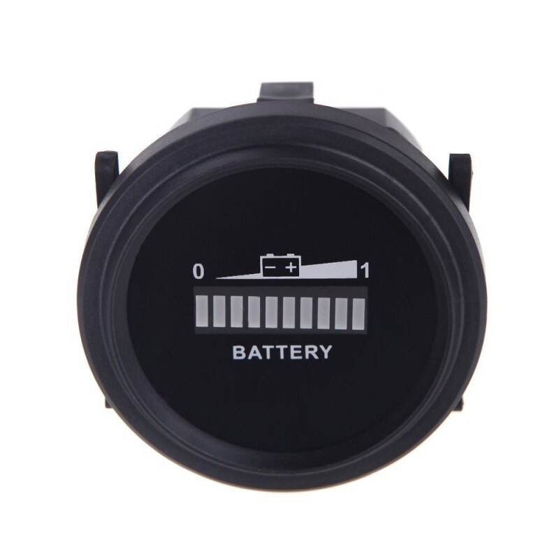 Digitale Led Batterij Status Lading Indicator Batterij Indicator 12V / 24V / 36V / 48V / 72V (Zwart)