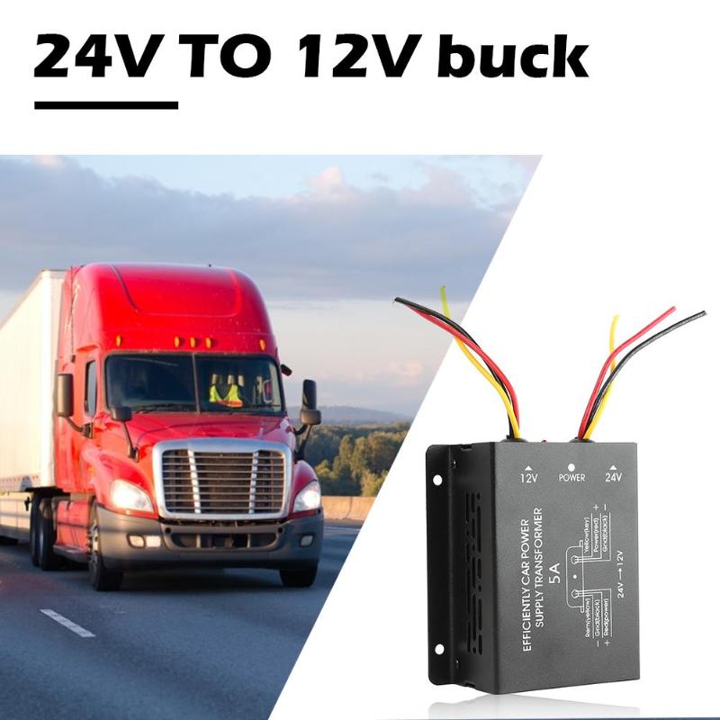 Bilstrømforsyning trappetransformator 24v til 12v omformer 10a 15a 20a 30a utgang med minneeffekt høy til lav omformer