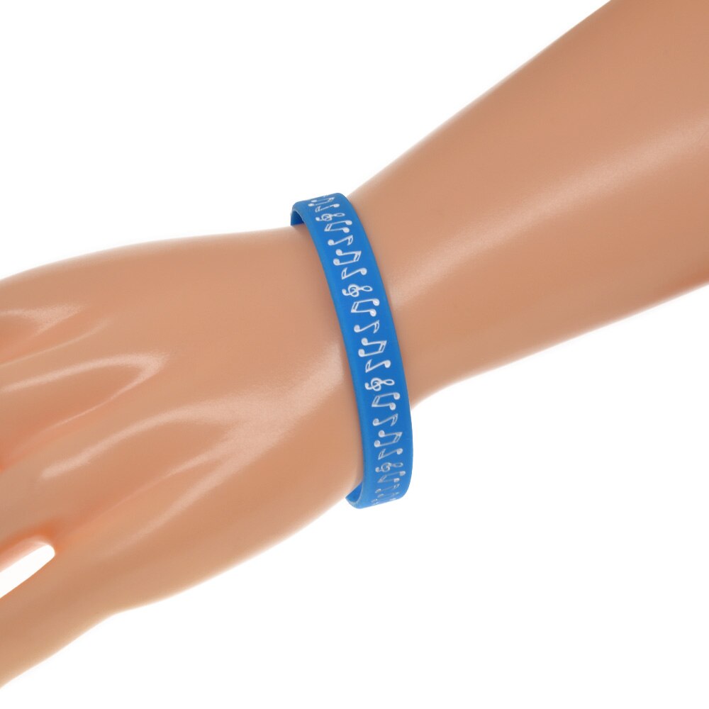 OBH 1PC Musik Hinweis Silikon Armbinde für Freundschaft 5 Farben