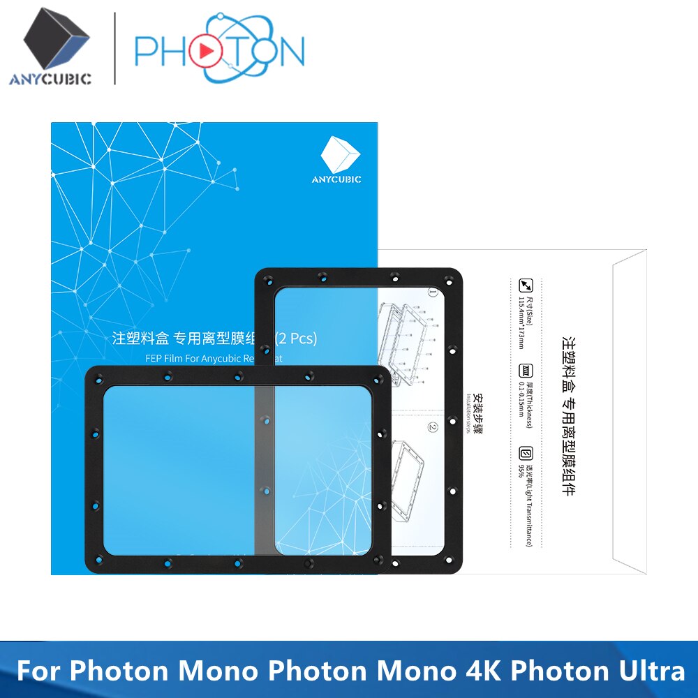 Anycubic original fep film for foton mono foton mono 4k foton ultra 3d skriverdeler stativ tilbehør 3d skriverdeler