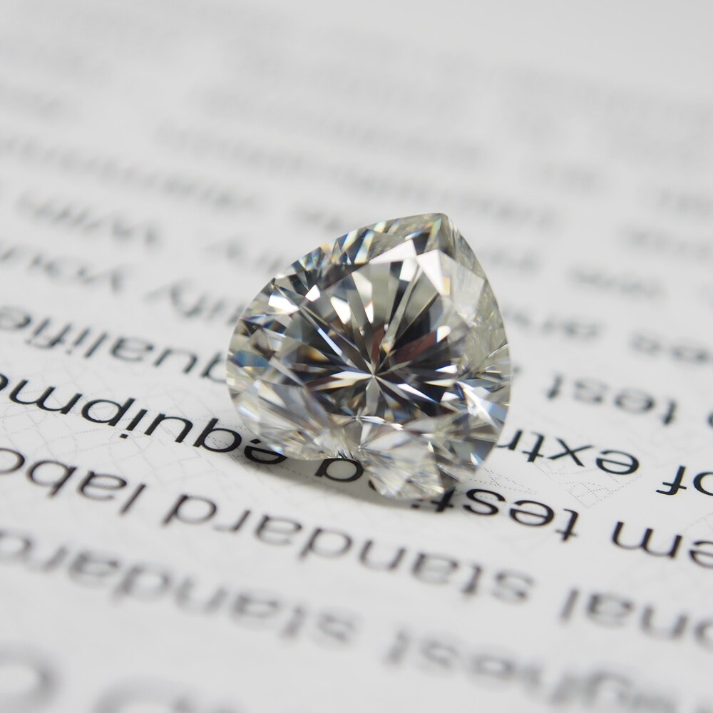 Piedra moissanita blanca DEF, corte de corazón, 3x3mm, Diamante de moissanita suelto, 0,1 quilates para anillo