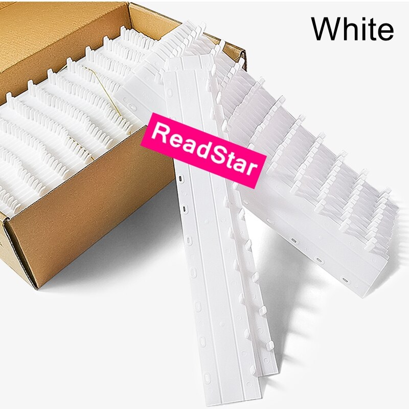 10 stk/parti hvite gjennomsiktige plastbindelister 3-35mm(20-325 ark ) 10 skrog  a4 kambinding leverandører plastpermer