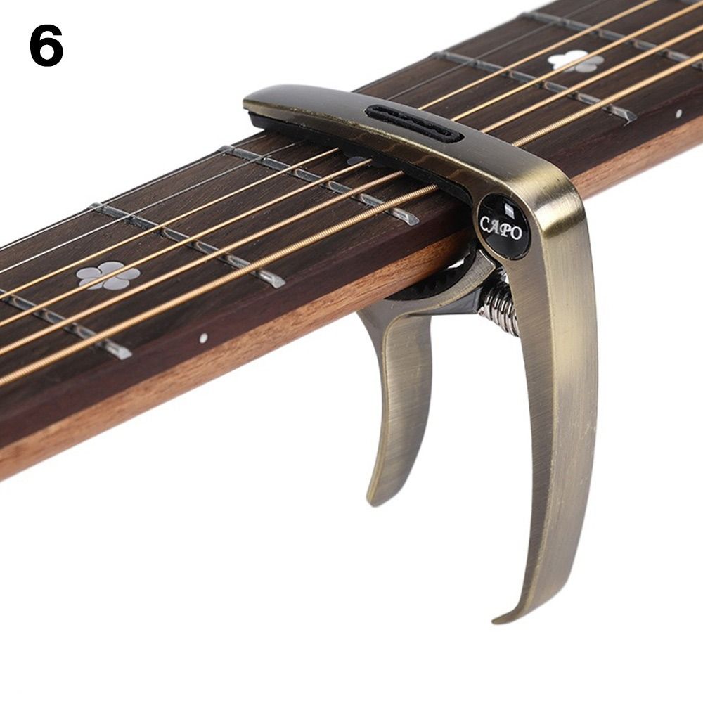 Gitaar Capo voor Akoestische Klassieke Elektrische Gitaar Toonaanpassing Metalen Stemklem Gitaaraccessoires Capotraste Quick Change Clip: Light Grey