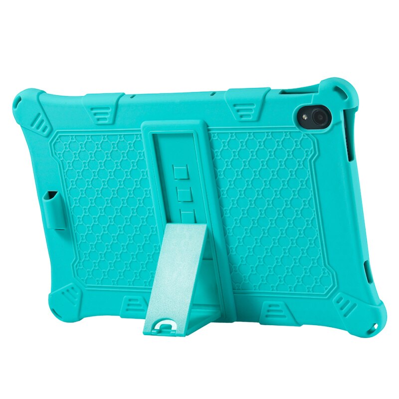 Kinderen Veilig Shockproof Silicone Case Voor Lenovo J706F 11.5Inch Tablet Met Afneembare Kickstand En Schouderband Voor Lenovo Pad: GSC-LGreen