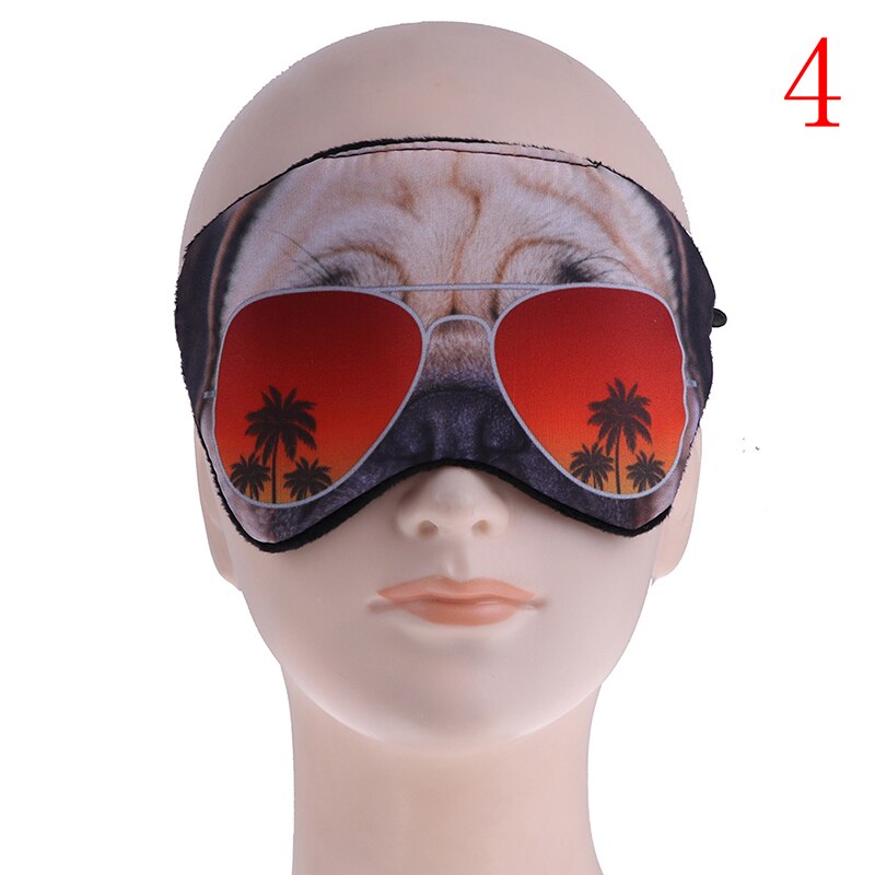1 stuk ooglapje, schattig dierenprint slaapmasker, blinddoek, ontspannende slaap, reishoezen, oogkapje, slaapgereedschap: Type 4