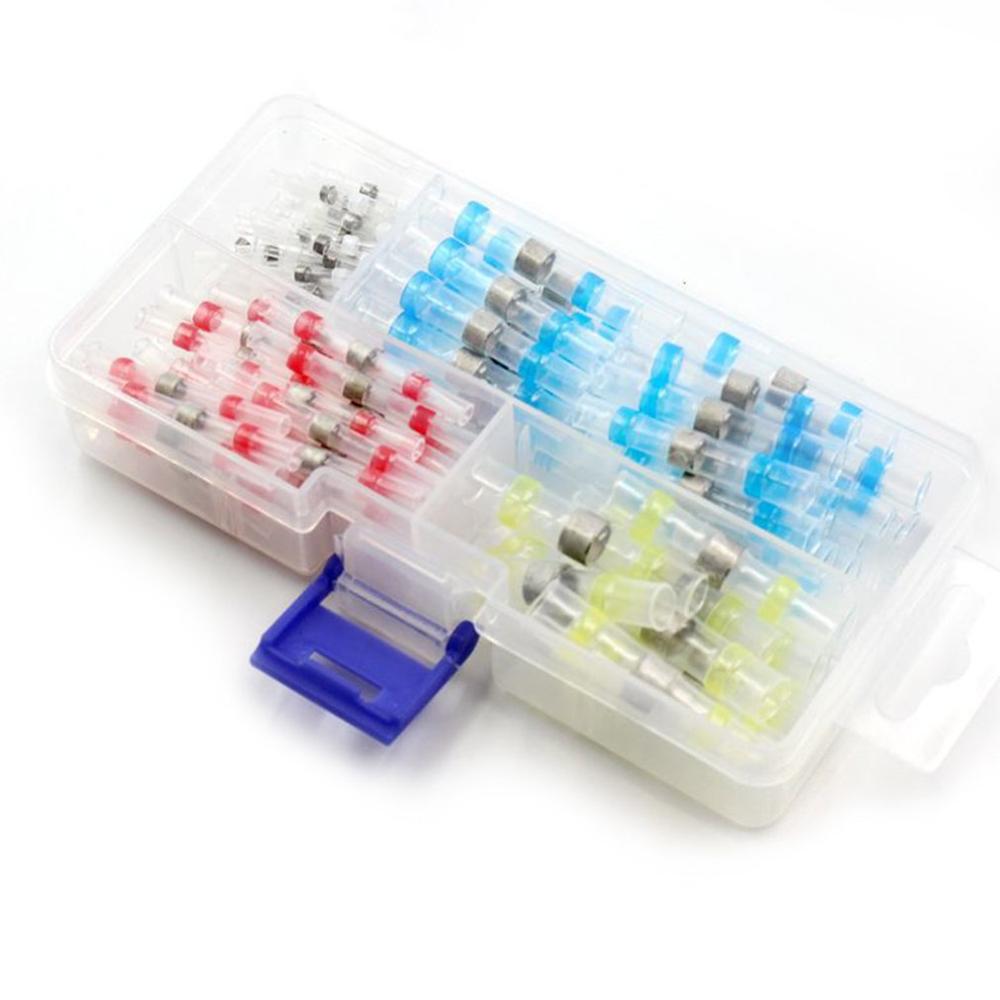 50/100/150/250 pc Boxed Waterproof Solder Ring Heat Shrinkable Joint Terminal Solder Ring Heat Shrinkable Sleeve Terminal