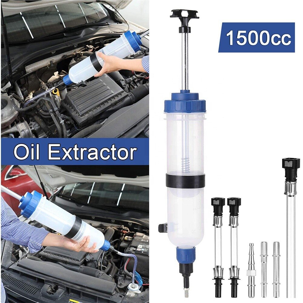 Extractor de fluido de aceite para coche, jeringa de extracción manual de transferencia de aceite y combustible, caja de cambios de motor, 200/500/1500ML