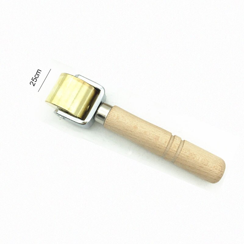 Herramienta de rodillo de cuero, soporte de carpeta de grabado de cuero, pegamento de hierro para neumáticos de goma, herramientas de artesanía de rodillo de cuero DIY: Gold S