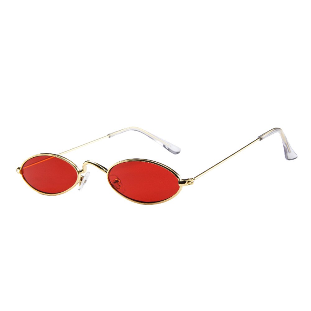 Zonnebril heren dames retro klein ovaal metalen montuur zonnebrillen: C