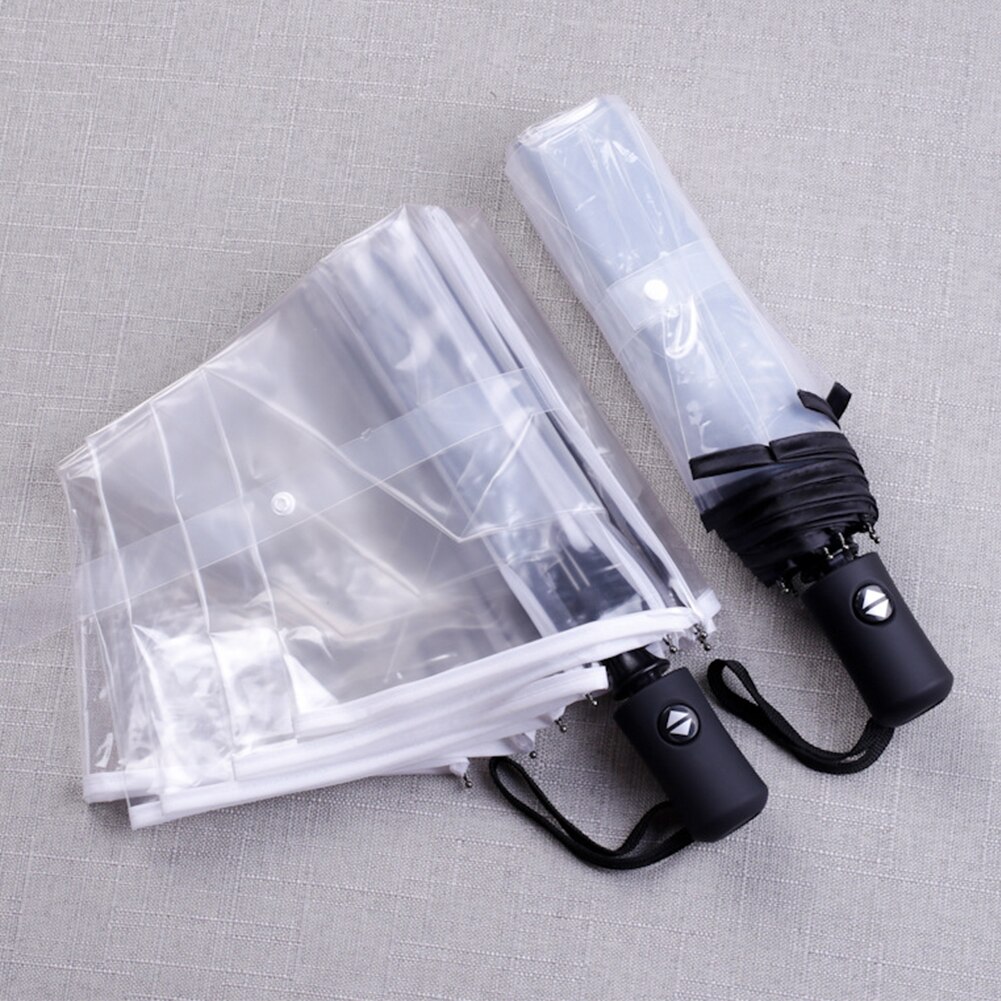 Triple Folding Anti Wind Portable Umbrella Bubble Dome Beach Fully Automatic Transparent Outdoor Durable Lightweight Travel